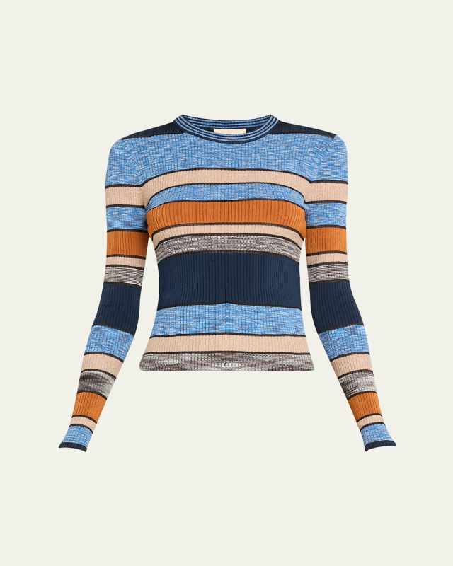Denia Stripe Knit Top